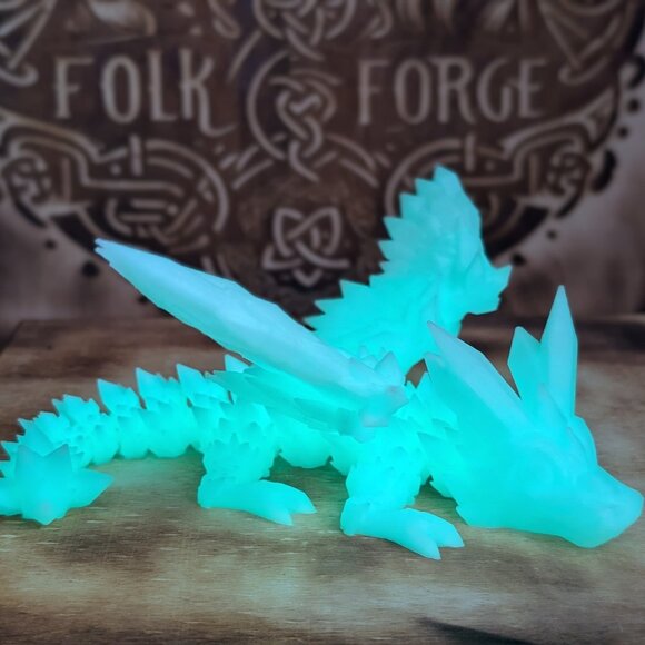Baby Wing Crystal Dragon Flexible Articulated Fidget Toy 3D Printed - Picture 10 of 10